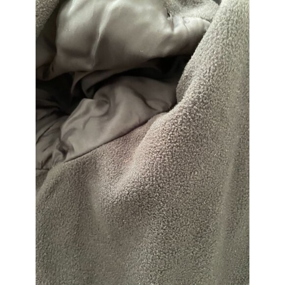 Eileen Fisher Black Weather-Resistant Coat Collar Button zip Closure Micro Liner - Picture 13 of 15